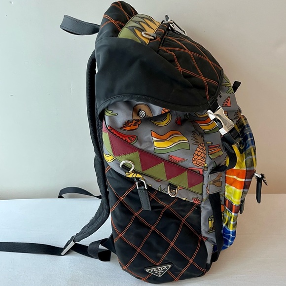 Prada Back Pack Quilted, Nylon, Spring 2017, Multicolor Print - Picture 7 of 16